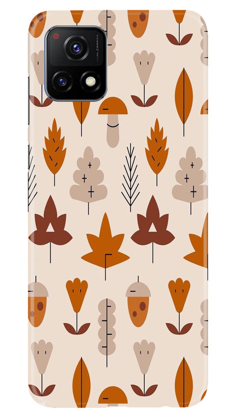 Leaf Pattern Art Case for Vivo Y52s 5G(Design - 132)