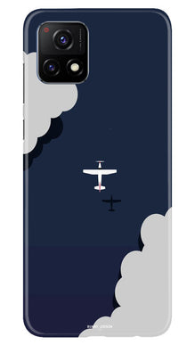 Clouds Plane Mobile Back Case for Vivo Y52s 5G (Design - 165)