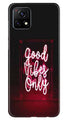 Good Vibes Only Mobile Back Case for Vivo Y31s 5G (Design - 314)