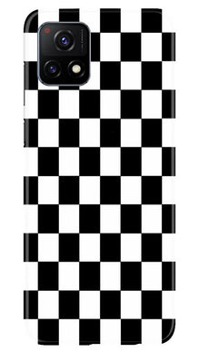 Black White Boxes Mobile Back Case for Vivo Y52s 5G (Design - 331)