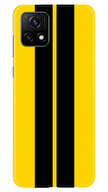 Black Yellow Pattern Mobile Back Case for Vivo Y52s 5G (Design - 336)