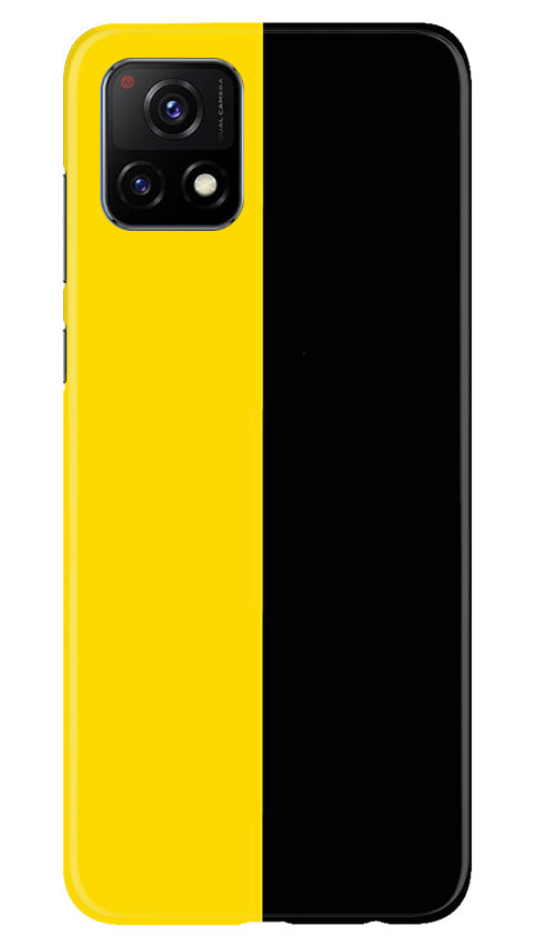 Black Yellow Pattern Mobile Back Case for Vivo Y31s 5G (Design - 354)