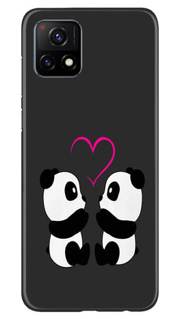 Panda Love Mobile Back Case for Vivo Y31s 5G (Design - 355)