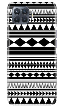 Black white Pattern Mobile Back Case for Oppo A93 (Design - 5)