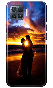 Couple Sea shore Mobile Back Case for Oppo A93 (Design - 13)