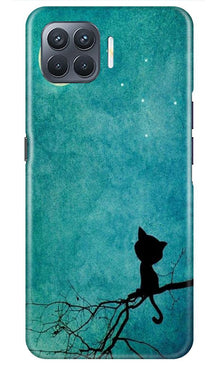 Moon cat Mobile Back Case for Oppo A93 (Design - 70)