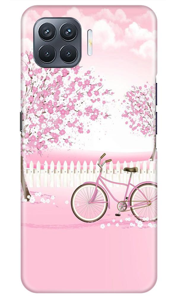 Pink Flowers Cycle Case for Oppo A93(Design - 102)