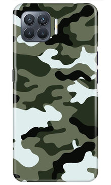 Army Camouflage Mobile Back Case for Oppo A93  (Design - 108)