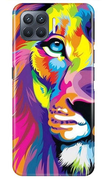 Colorful Lion Mobile Back Case for Oppo A93  (Design - 110)