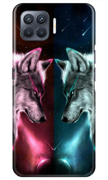 Wolf fight Mobile Back Case for Oppo A93 (Design - 221)