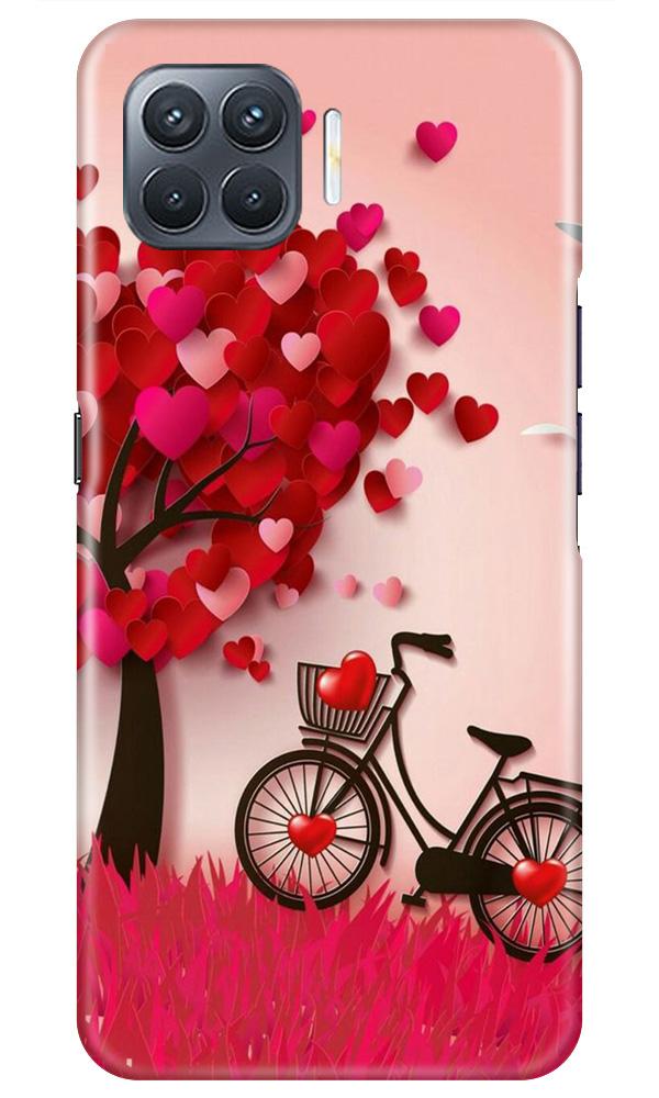 Red Heart Cycle Case for Oppo A93 (Design No. 222)