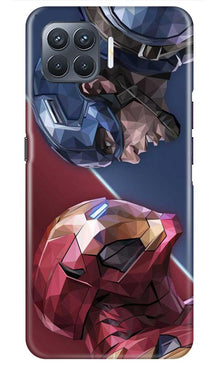 Ironman Captain America Mobile Back Case for Oppo A93 (Design - 245)