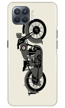 MotorCycle Mobile Back Case for Oppo A93 (Design - 259)