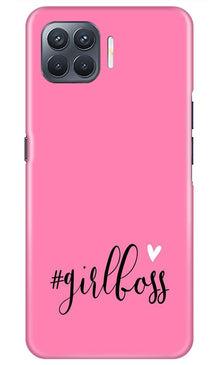 Girl Boss Pink Mobile Back Case for Oppo A93 (Design - 269)