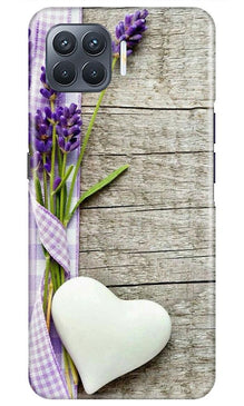 White Heart Mobile Back Case for Oppo A93 (Design - 298)