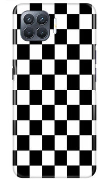 Black White Boxes Mobile Back Case for Oppo A93 (Design - 372)