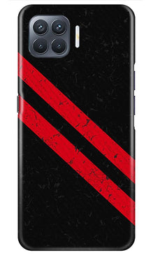 Black Red Pattern Mobile Back Case for Oppo A93 (Design - 373)