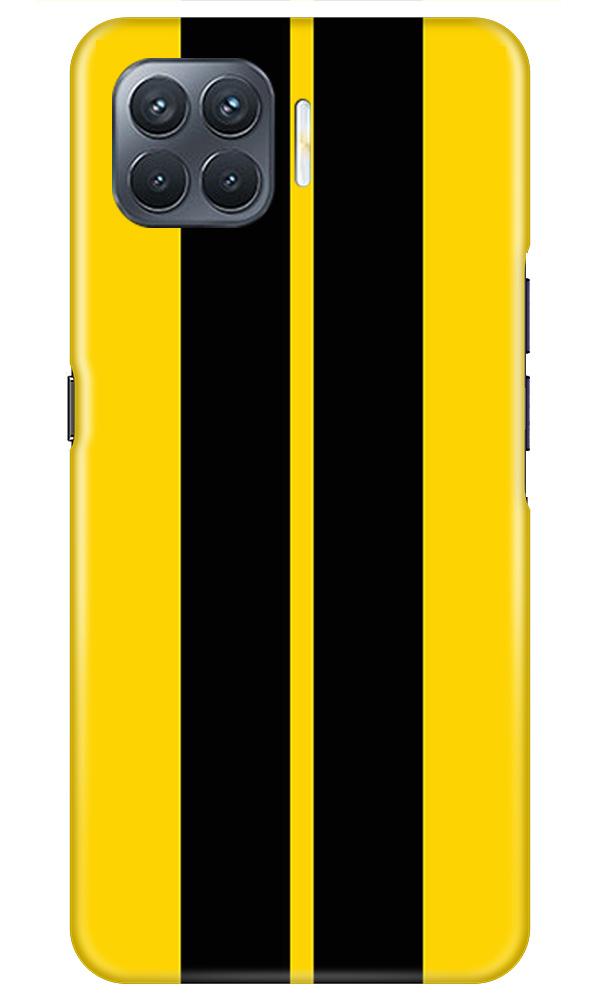 Black Yellow Pattern Mobile Back Case for Oppo A93 (Design - 377)