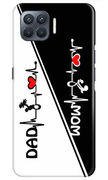 Love Mom Dad Mobile Back Case for Oppo A93 (Design - 385)