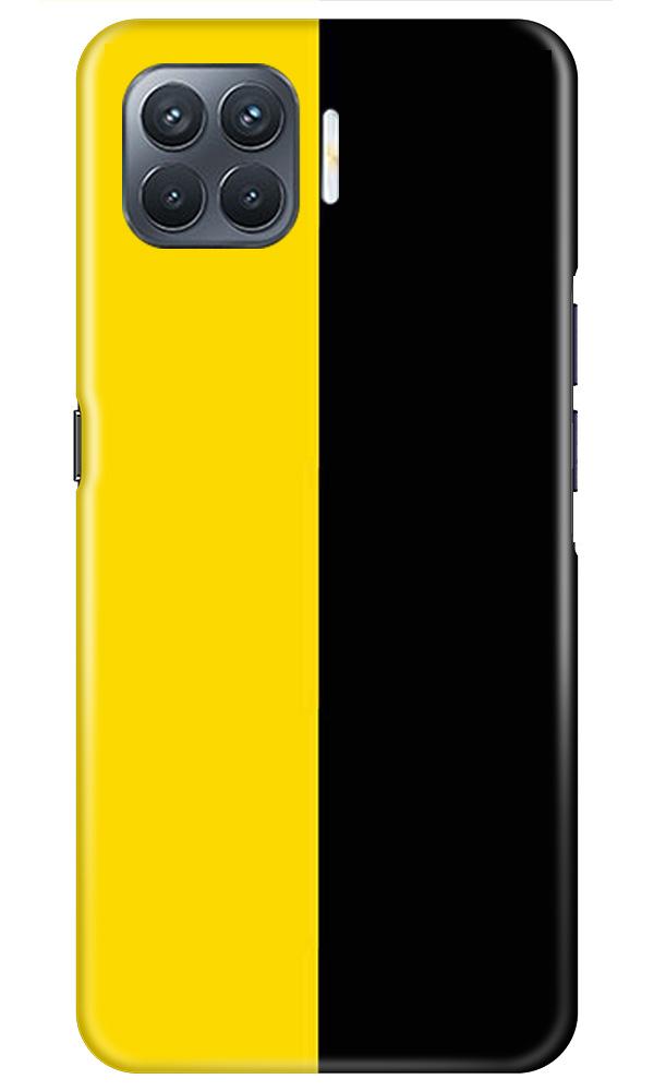 Black Yellow Pattern Mobile Back Case for Oppo A93 (Design - 397)