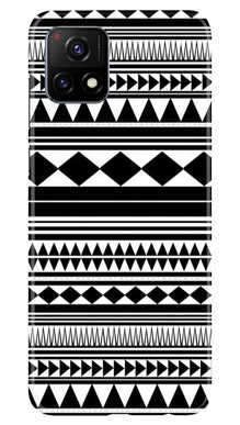 Black white Pattern Mobile Back Case for Vivo Y72 (Design - 5)
