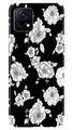 White flowers Black Background Case for Vivo Y72