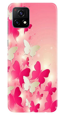 White Pick Butterflies Mobile Back Case for Vivo Y72 (Design - 28)