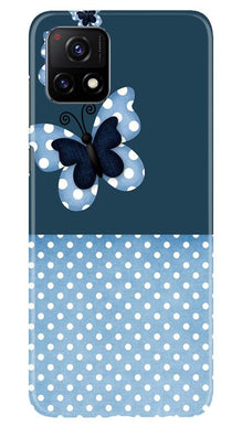 White dots Butterfly Mobile Back Case for Vivo Y72 (Design - 31)