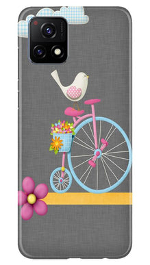 Sparron with cycle Mobile Back Case for Vivo Y72 (Design - 34)