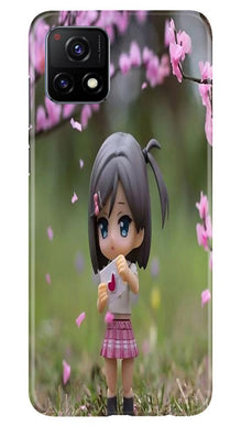 Cute Girl Mobile Back Case for Vivo Y72 (Design - 92)