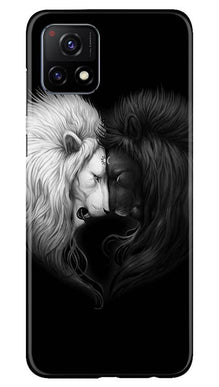 Dark White Lion Mobile Back Case for Vivo Y72  (Design - 140)