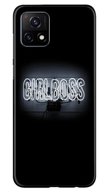 Girl Boss Black Mobile Back Case for Vivo Y72 (Design - 268)
