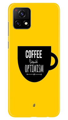 Coffee Optimism Mobile Back Case for Vivo Y72 (Design - 353)
