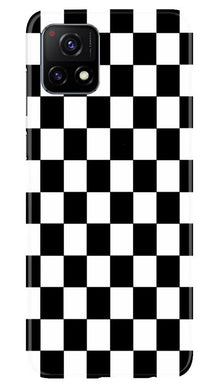 Black White Boxes Mobile Back Case for Vivo Y72 (Design - 372)