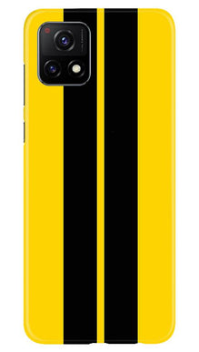 Black Yellow Pattern Mobile Back Case for Vivo Y72 (Design - 377)
