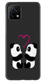 Panda Love Mobile Back Case for Vivo Y72 (Design - 398)