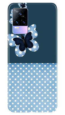 White dots Butterfly Mobile Back Case for Vivo Y73 (Design - 31)