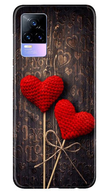 Red Hearts Mobile Back Case for Vivo Y73 (Design - 80)