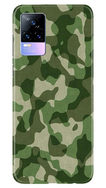 Army Camouflage Mobile Back Case for Vivo Y73  (Design - 106)