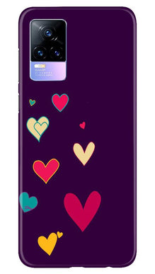 Purple Background Mobile Back Case for Vivo Y73  (Design - 107)