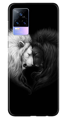 Dark White Lion Mobile Back Case for Vivo Y73  (Design - 140)