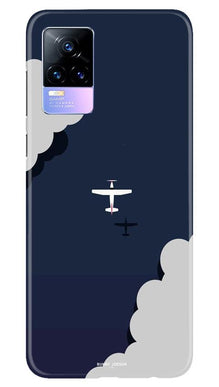 Clouds Plane Mobile Back Case for Vivo Y73 (Design - 196)