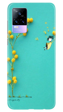 Flowers Girl Mobile Back Case for Vivo Y73 (Design - 216)