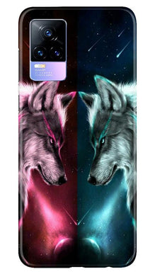 Wolf fight Mobile Back Case for Vivo Y73 (Design - 221)