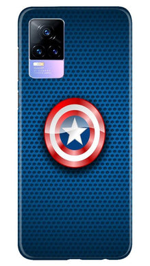 Captain America Shield Mobile Back Case for Vivo Y73 (Design - 253)