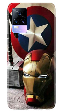 Ironman Captain America Mobile Back Case for Vivo Y73 (Design - 254)