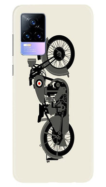 MotorCycle Mobile Back Case for Vivo Y73 (Design - 259)