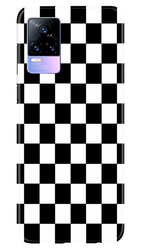 Black White Boxes Mobile Back Case for Vivo Y73 (Design - 372)