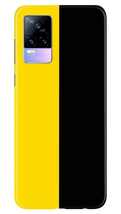 Black Yellow Pattern Mobile Back Case for Vivo Y73 (Design - 397)
