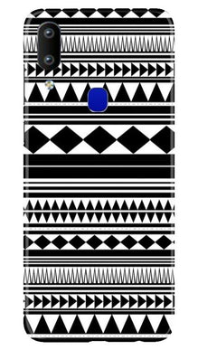 Black white Pattern Mobile Back Case for Vivo Y91 (Design - 5)